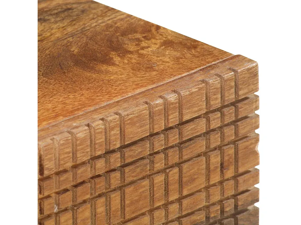 Rechteckiger Massivholz-Couchtisch aus Mango