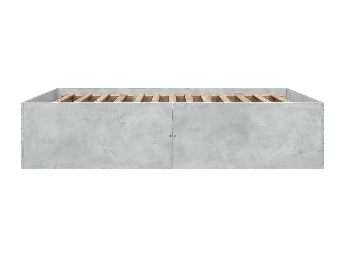 Holzwerkstoff Bettgestell in Betongrau 160x200 cm