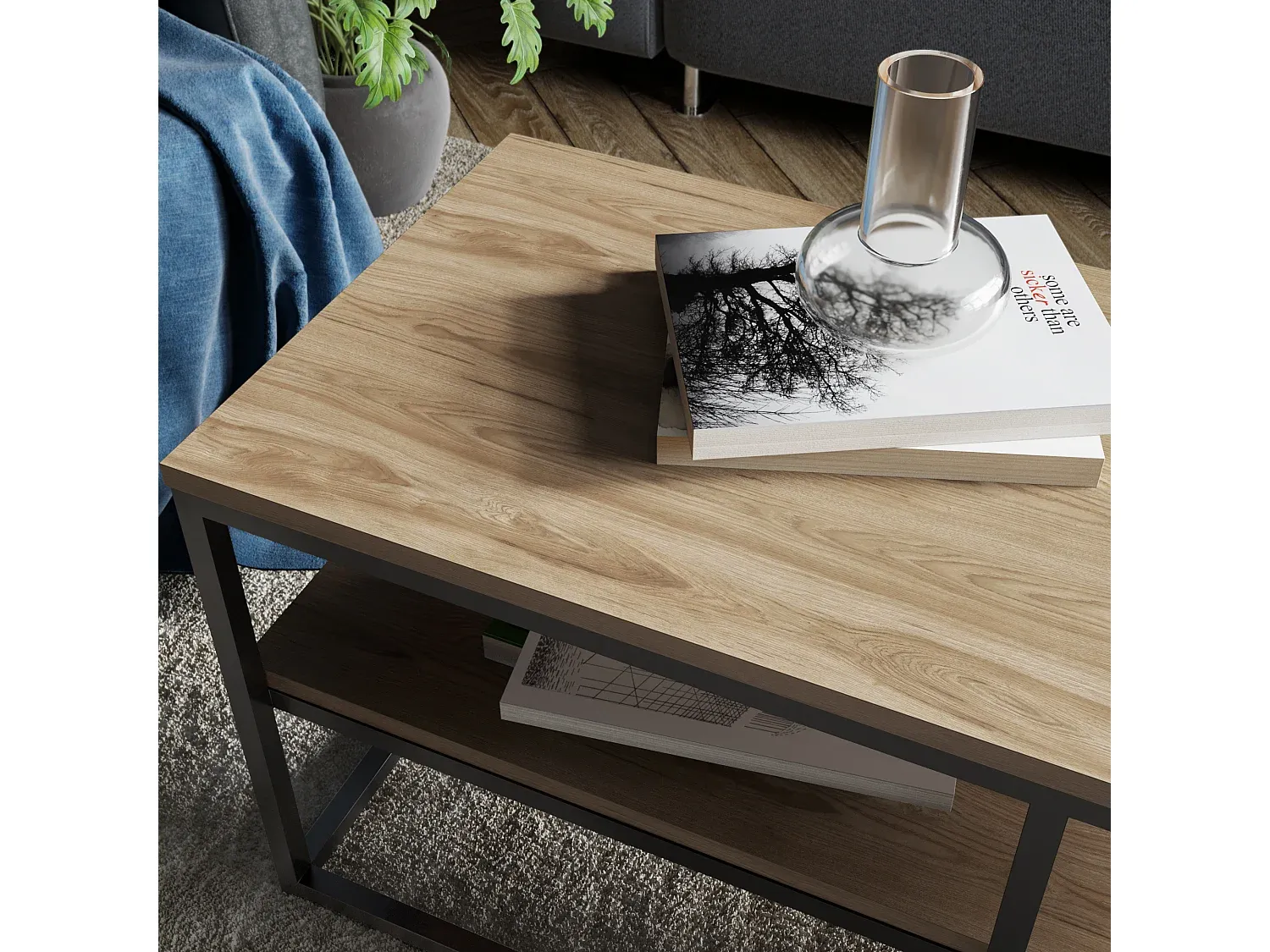 Moderner Wohnzimmertisch mit Stauraum