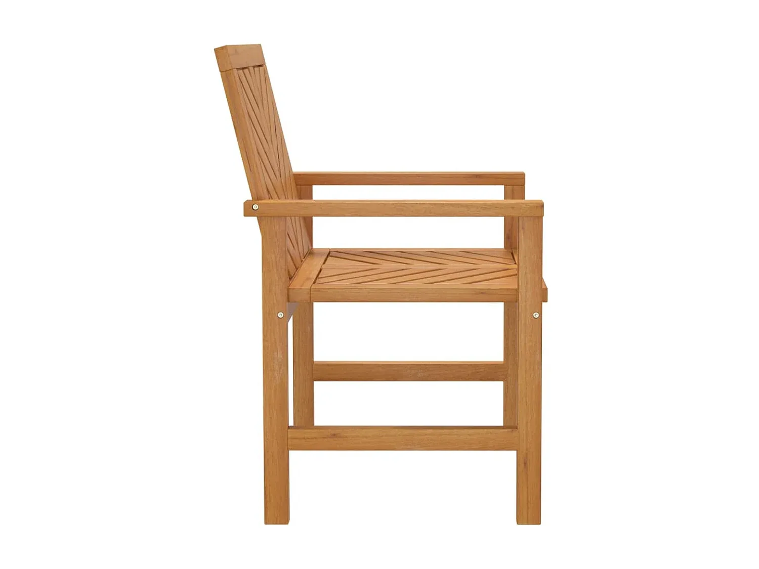 Essstühle aus Akazienholz, 2er-Set, für den Außenbereich