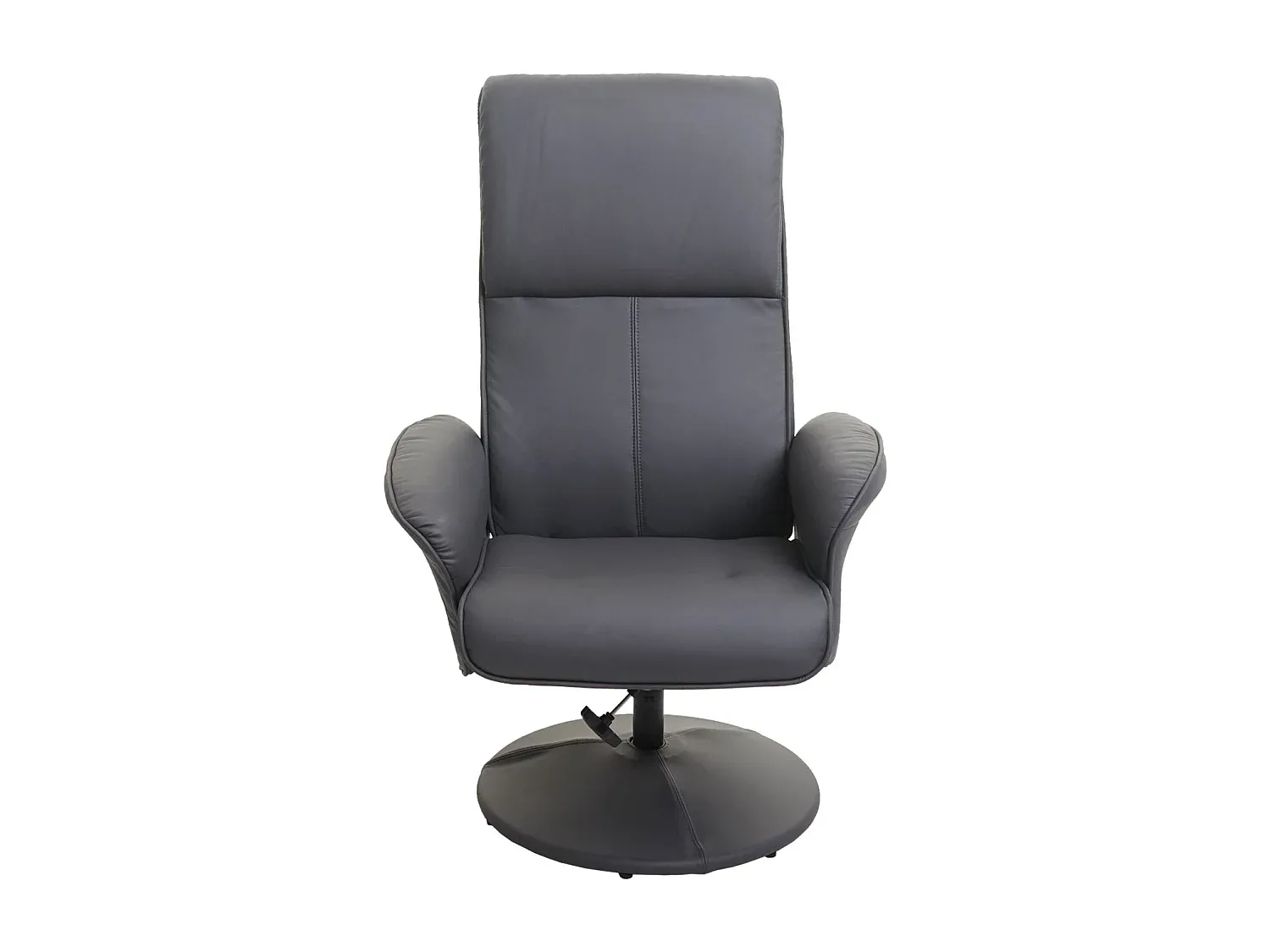 Bequemer Liegesessel aus Kunstleder, mattgrau