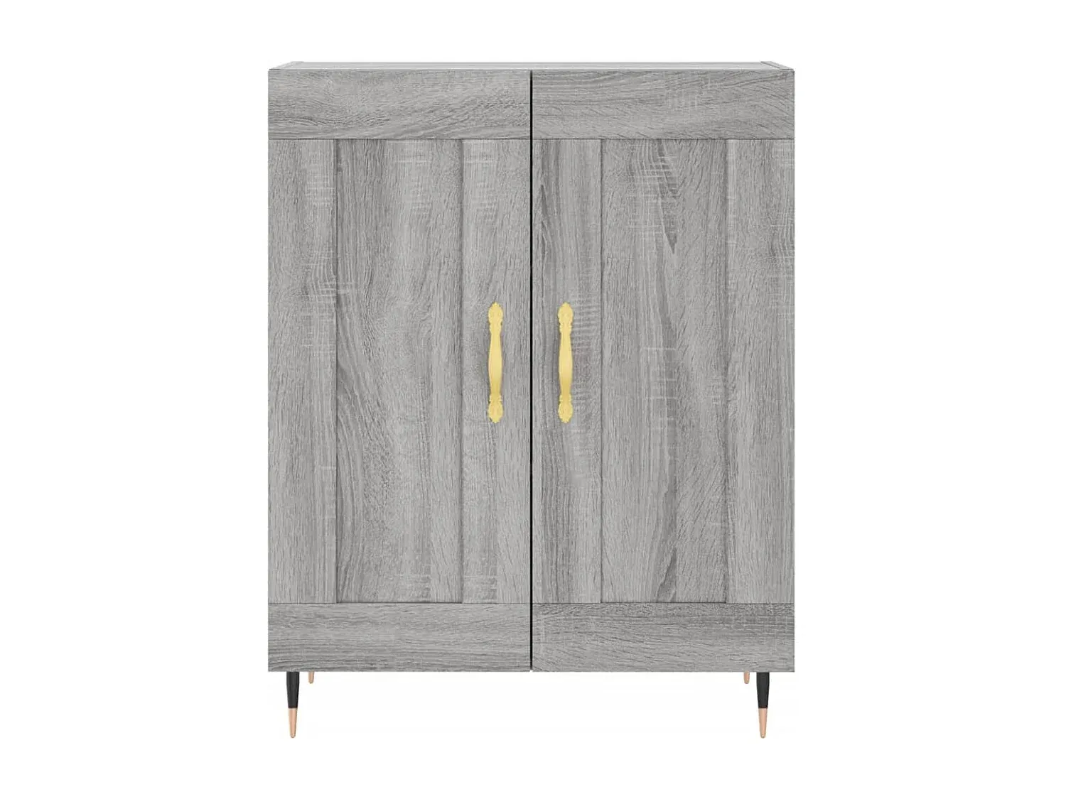 Moderner Sideboard in Grau, 70x35x90 cm, Holzoptik