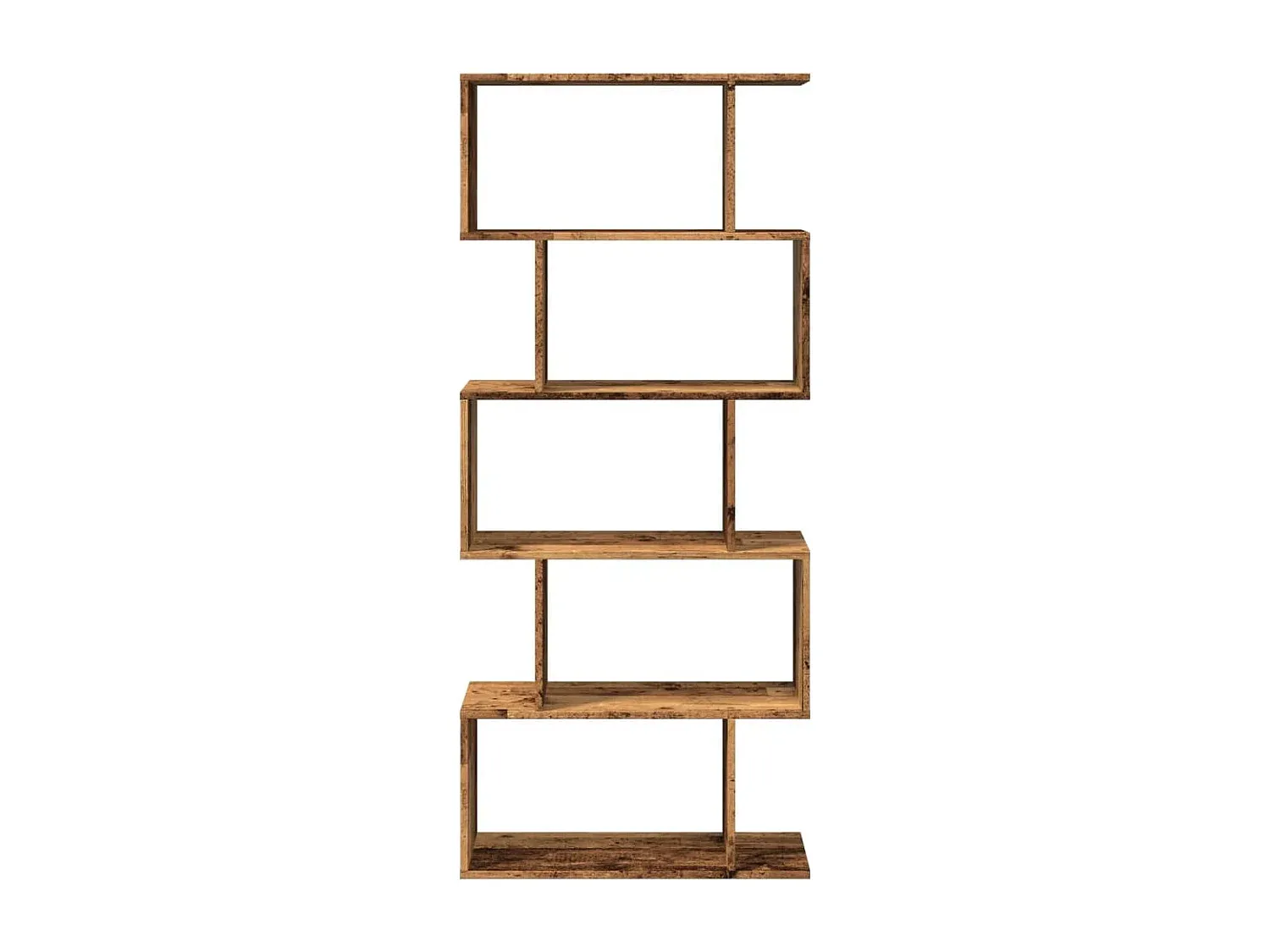 Bücherregal mit 5 Ebenen in Vintage-Holzoptik