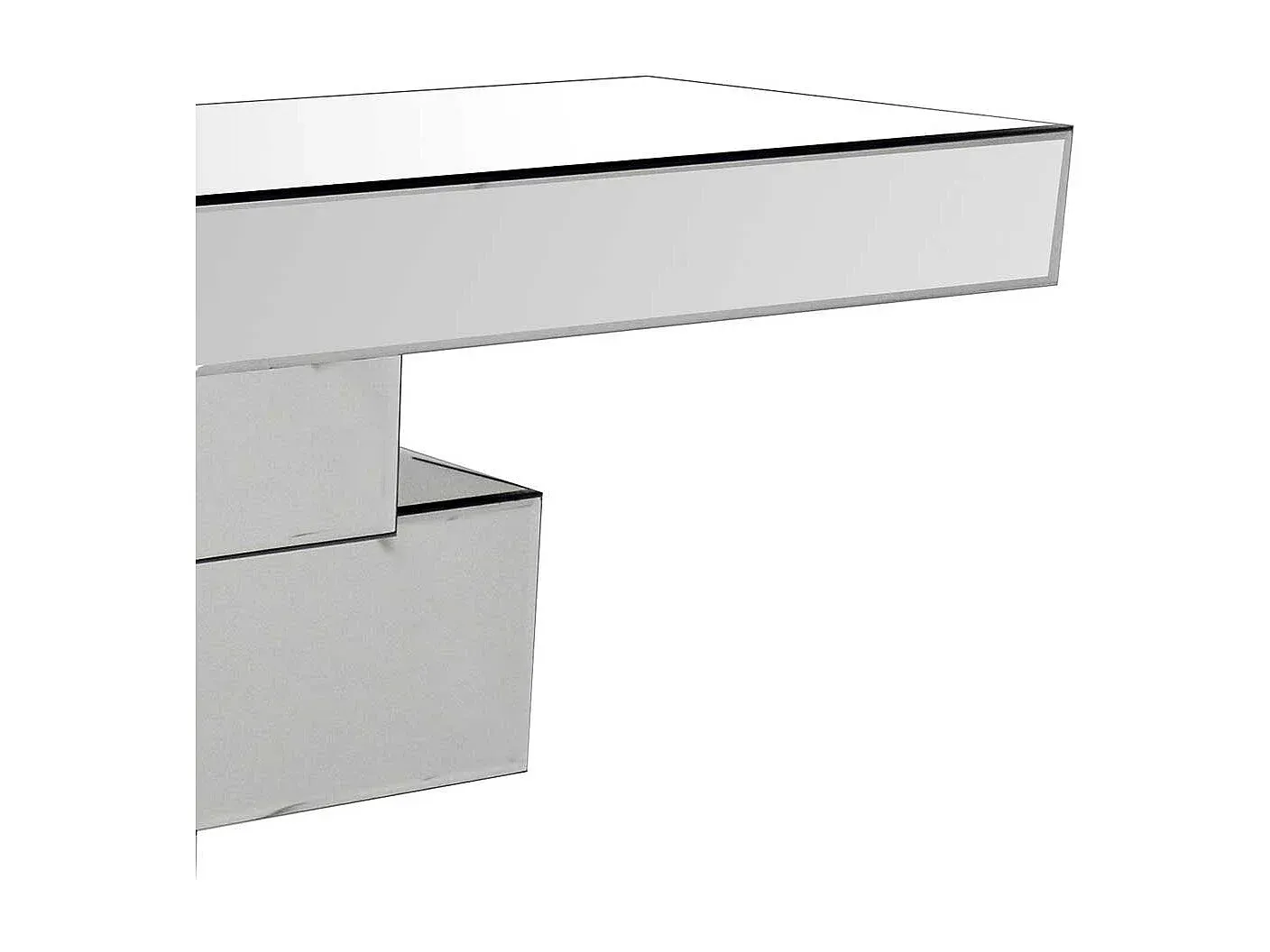 Moderner Konsolentisch aus Spiegelglas, 80 cm