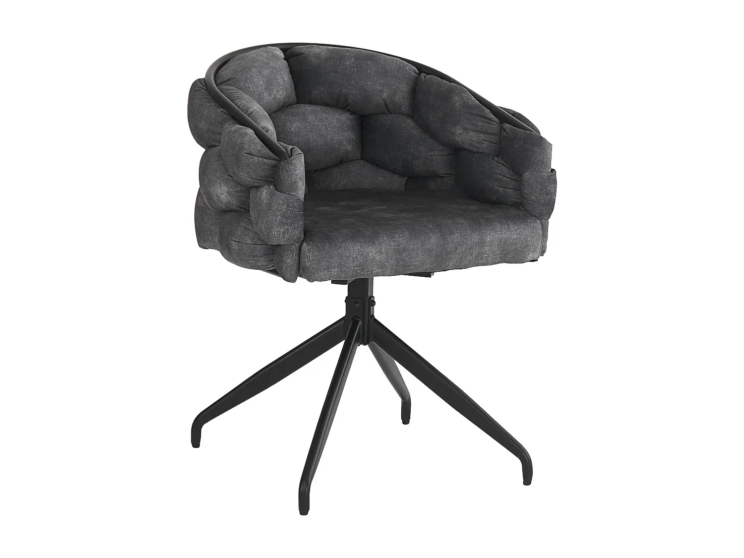 Vierteiliges Set Drehbare Esszimmerstühle in Grau