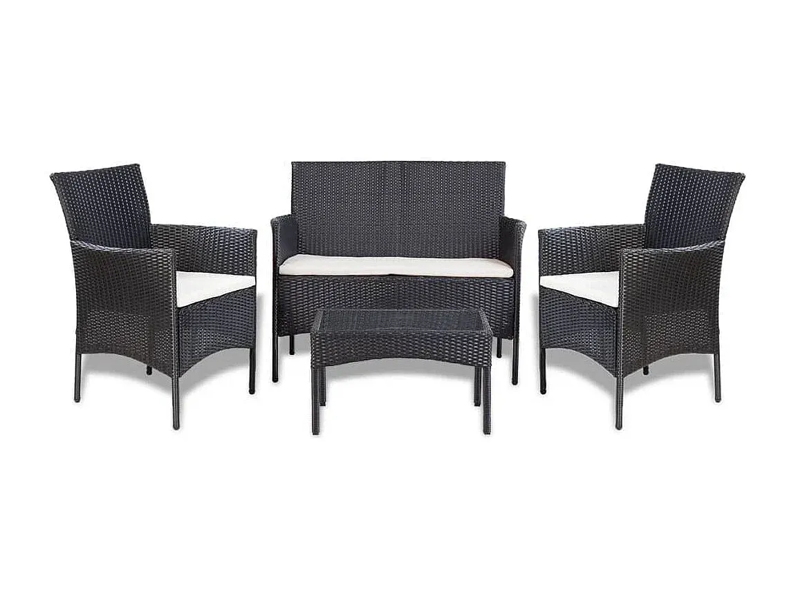 Moderne Garten-Sitzgruppe mit Tisch und Auflagen