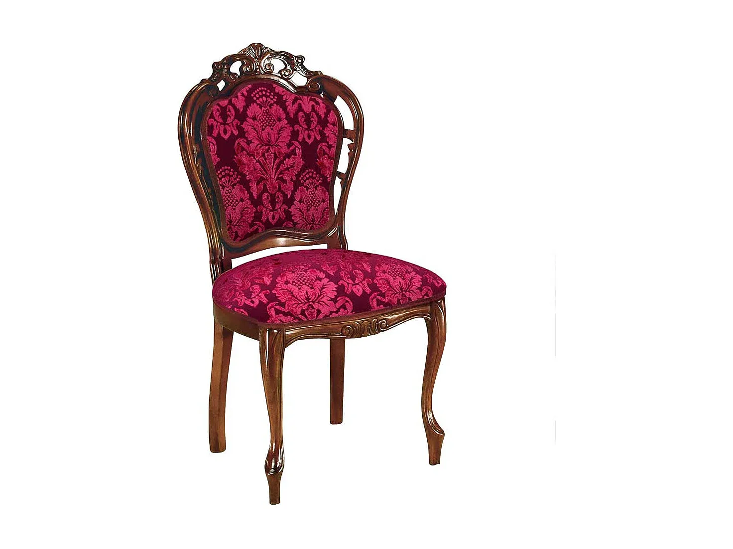 Esszimmerstuhl im klassischen Barockdesign mit Verzierungsmuster