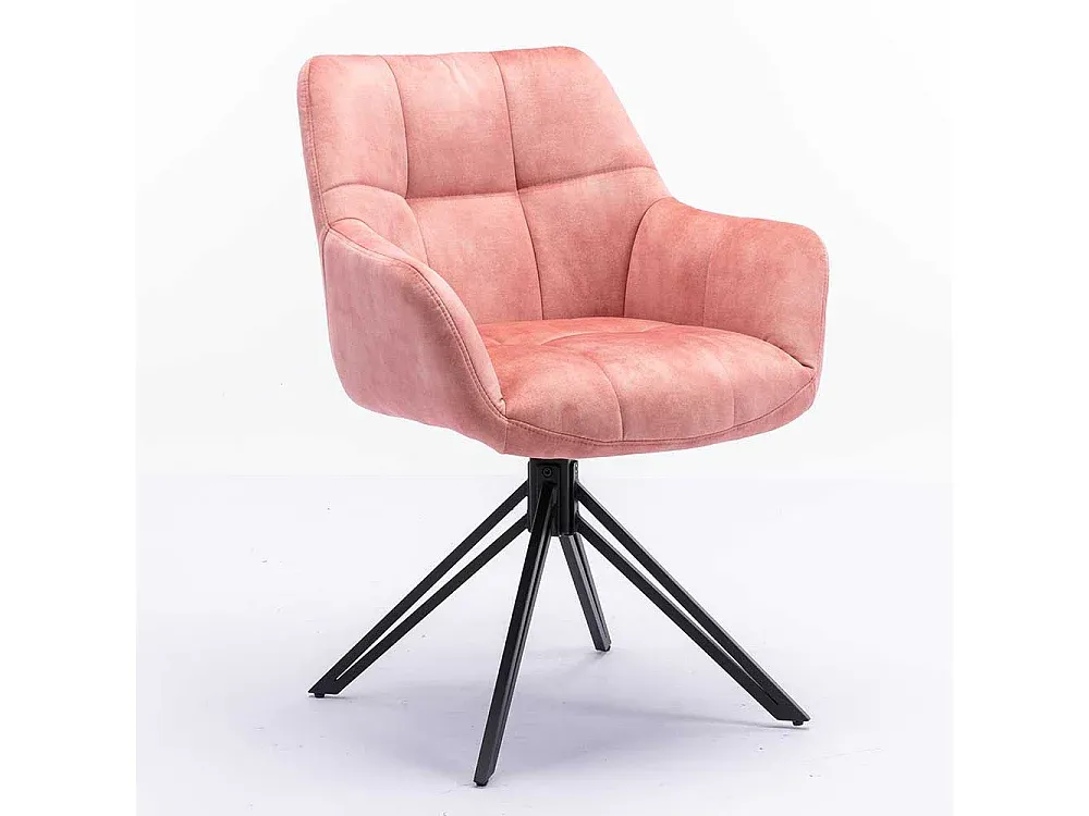 Stilvolle Samt-Armlehner im 2er Set, Rosa und Schwarz