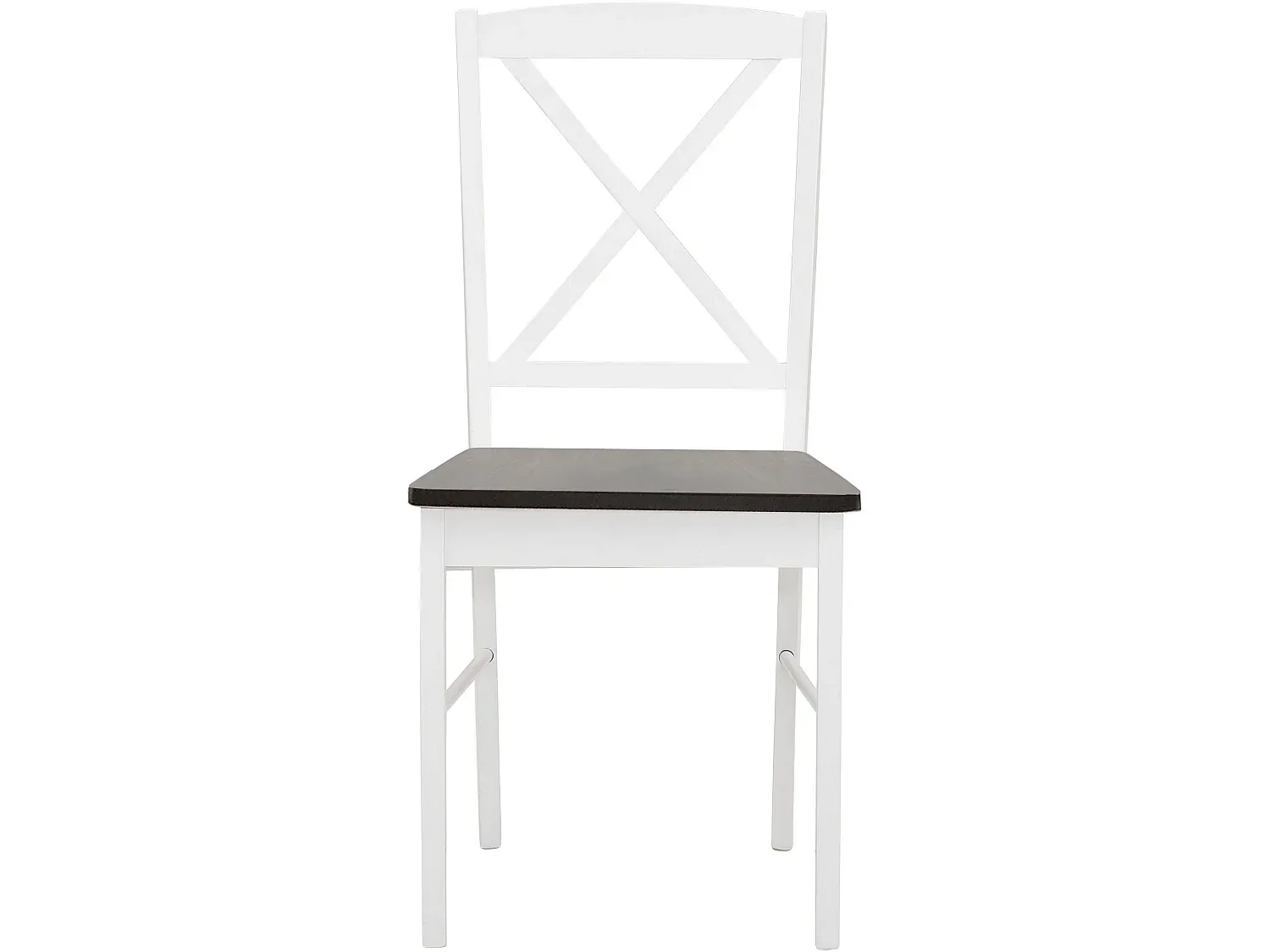 Eleganter Stuhl im 2er-Set, weißer Eichensitz