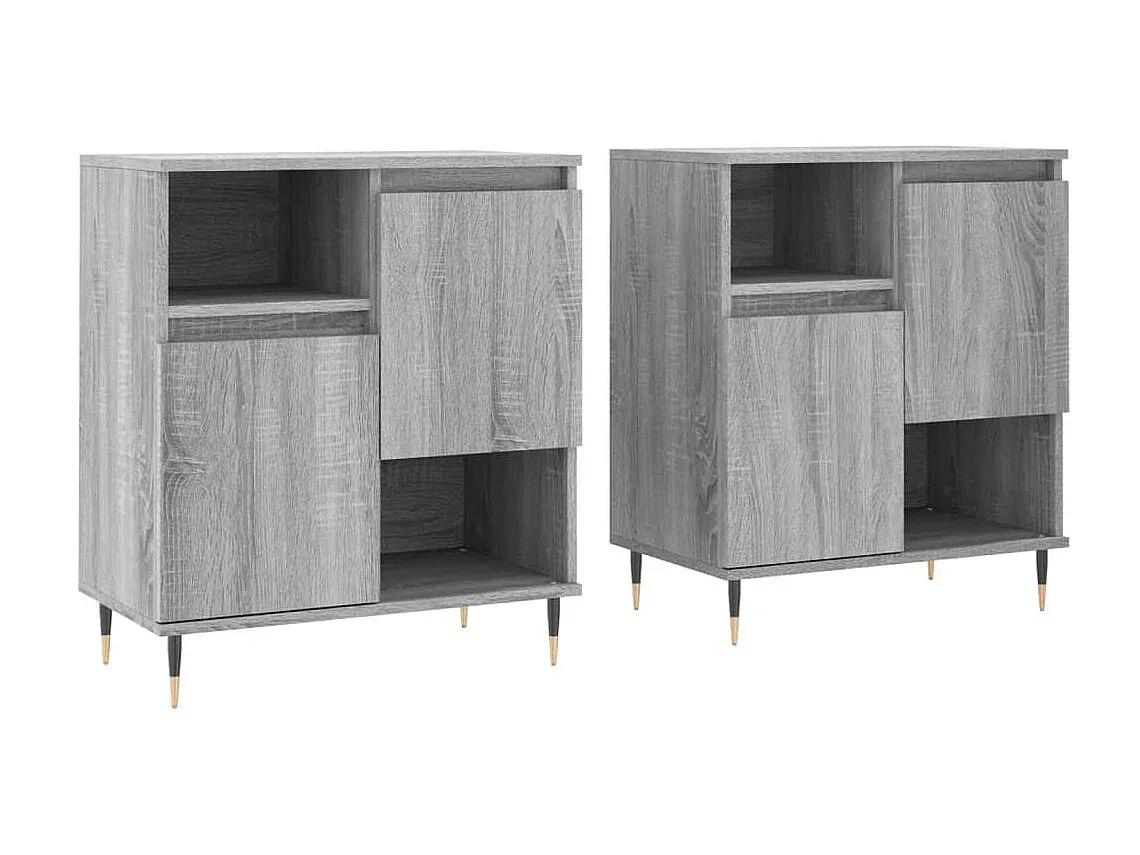 Set aus zwei grauen Sideboards in Sonoma-Holzoptik