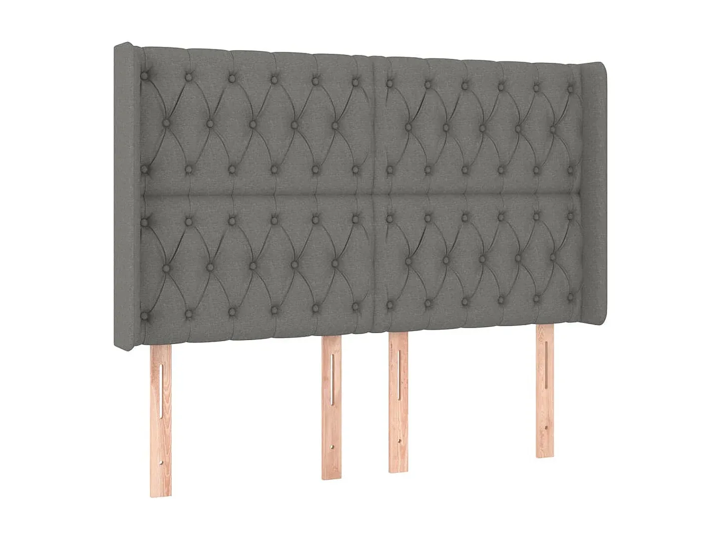 Stoff-Kopfteil mit Ohren Dunkelgrau 147x16x118/128 cm