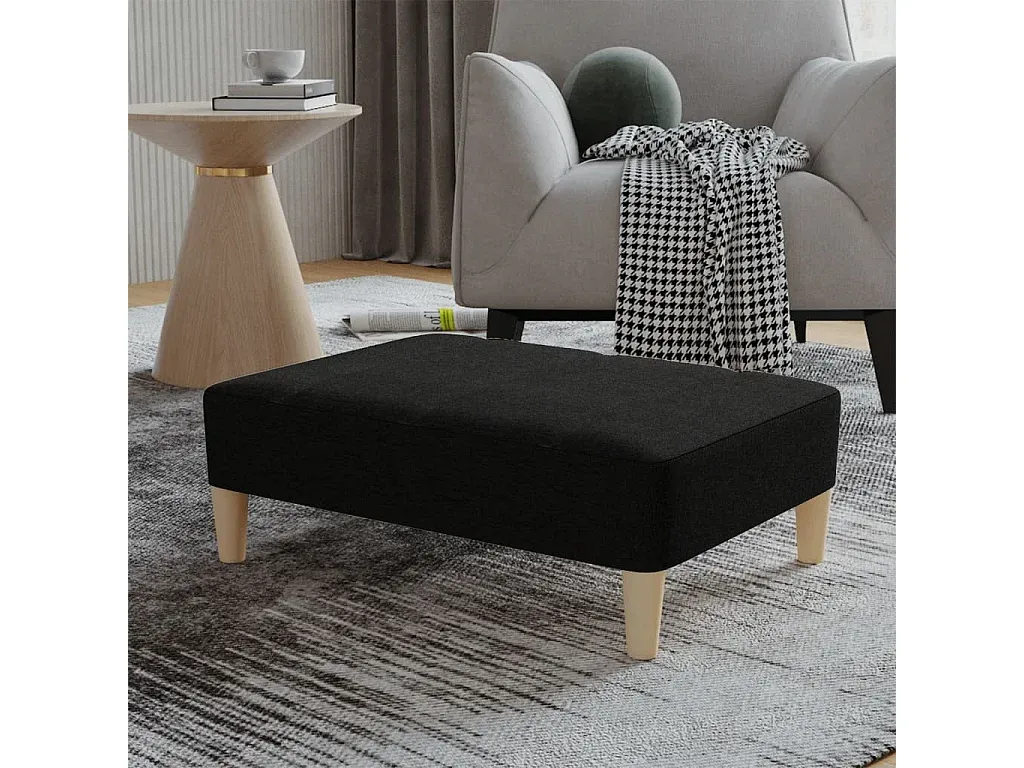 Moderner Fußhocker Schwarz Stoff 78x56x32 cm