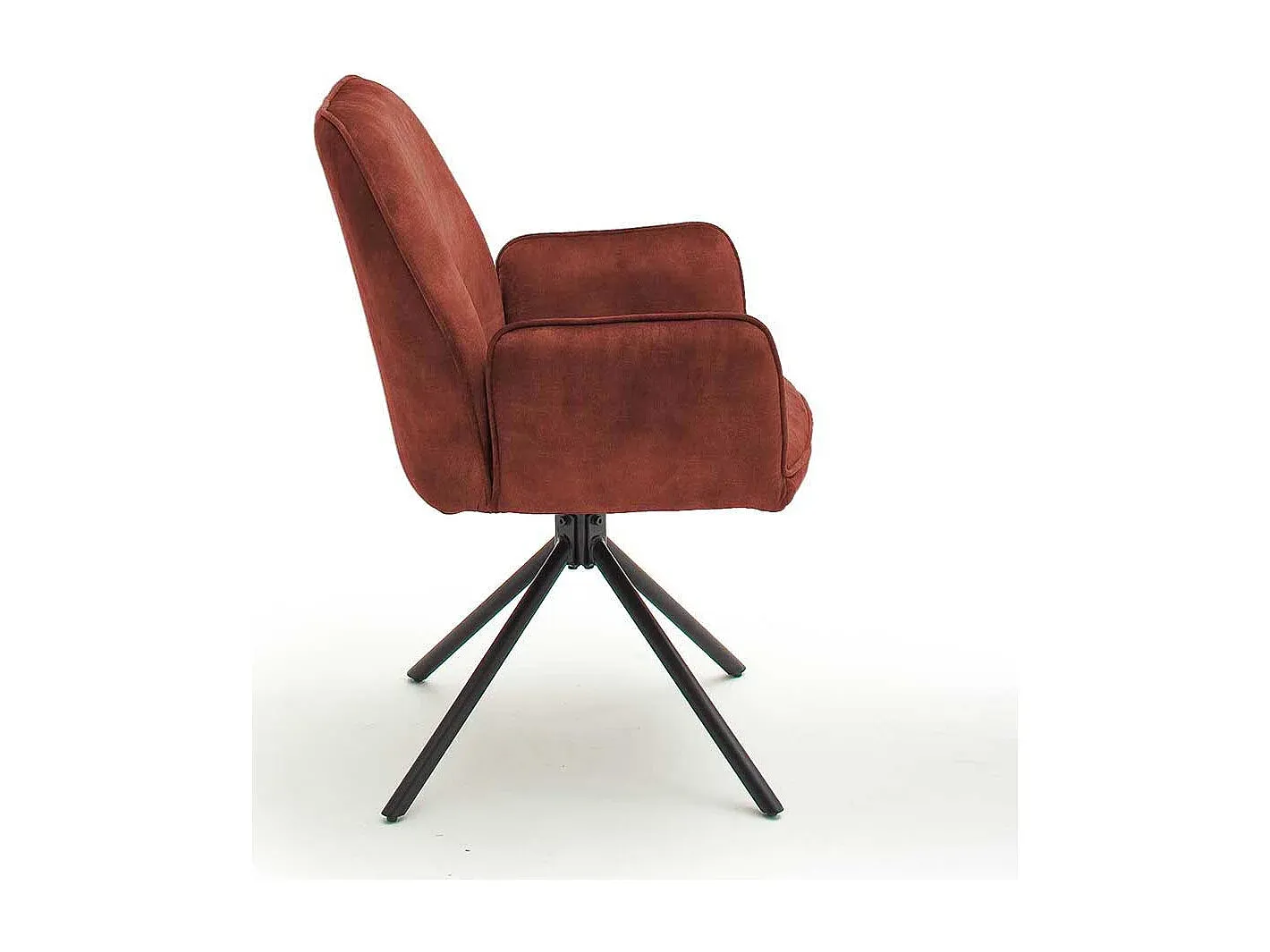 Verstellbare Esszimmerstühle in Rostfarben mit Schwarzem Gestell