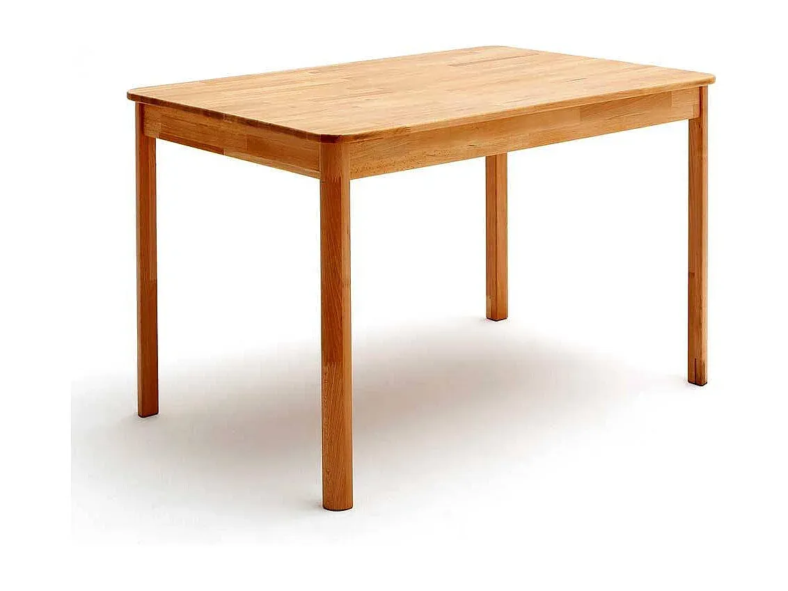 Massivholzesstisch aus Kernbuche mit stabilem Vierfußgestell