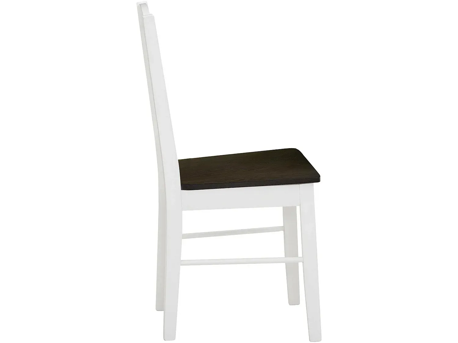 Eleganter Stuhl im 2er-Set, weißer Eichensitz