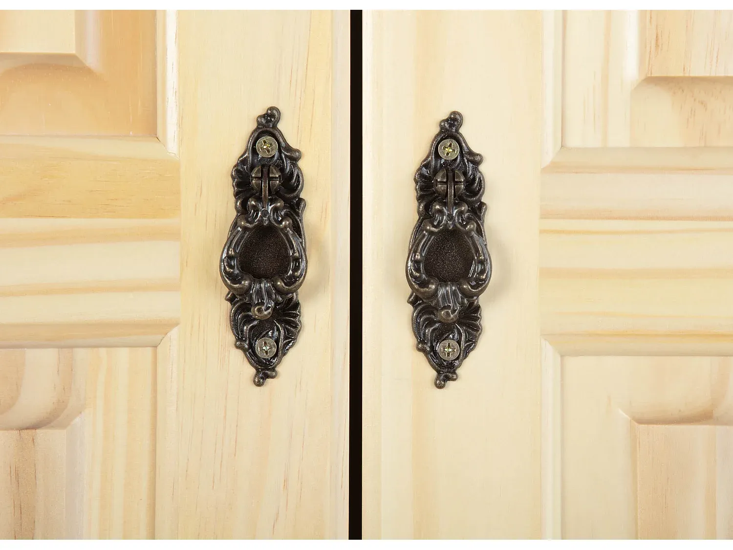 Moderner Kleiderschrank mit 2 Türen in Naturholz-Optik