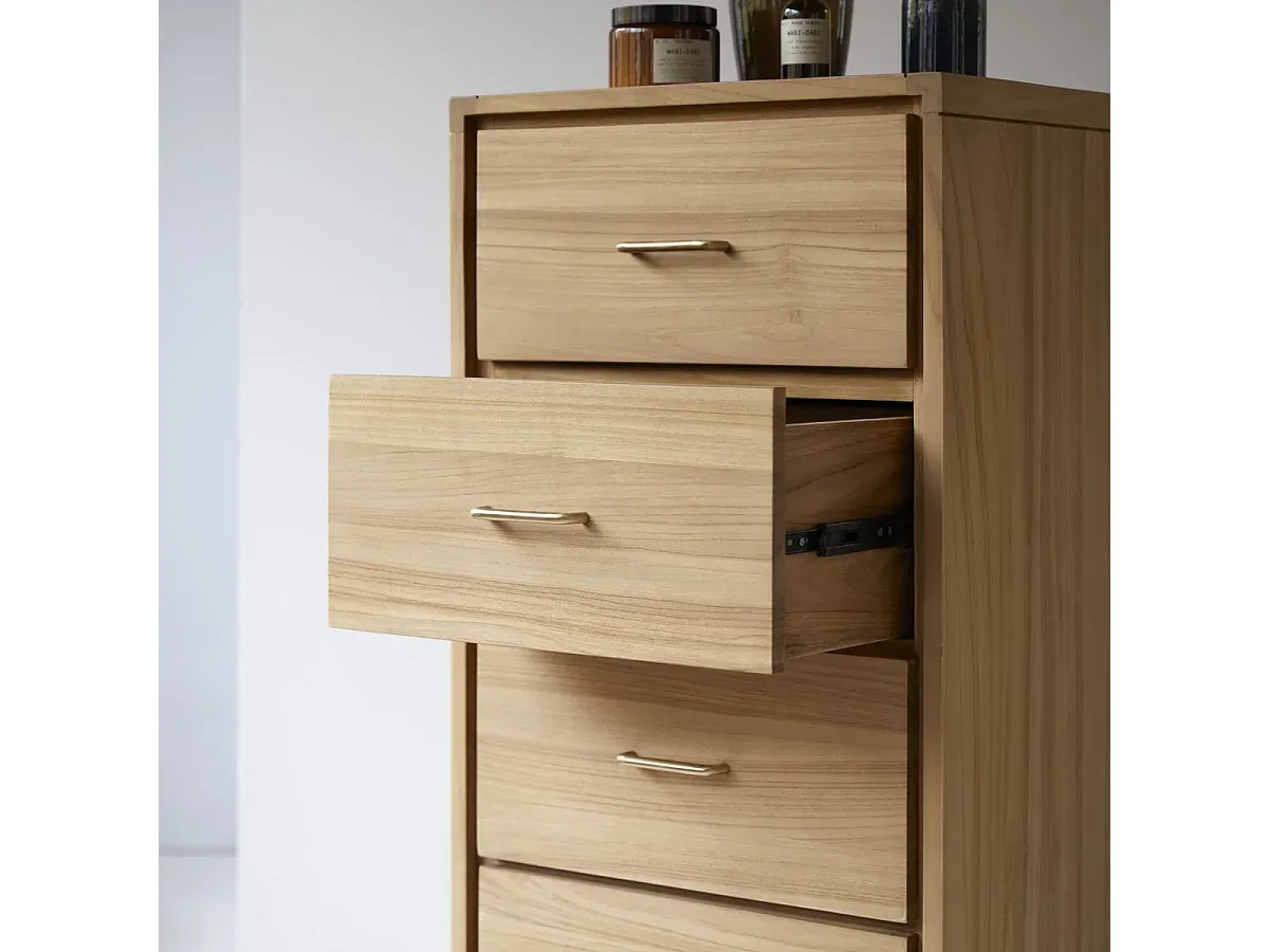 Teakholz Schubladenkommode im Vintage-Design