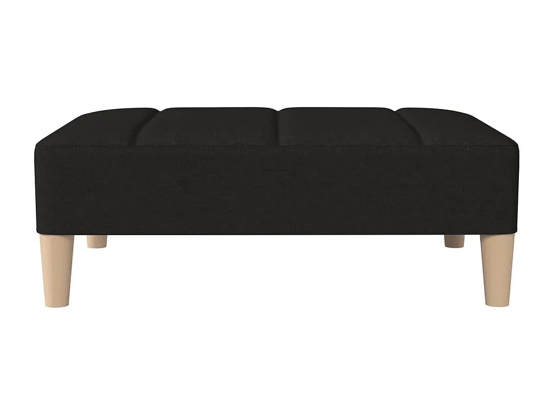 Moderner Fußhocker Schwarz Stoff 78x56x32 cm