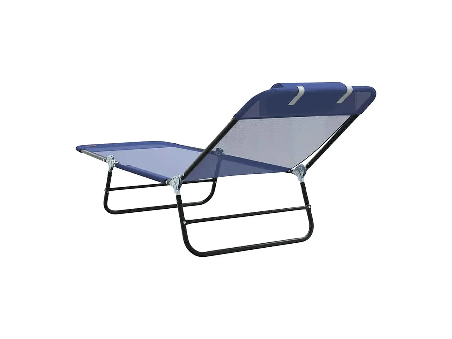 Verstellbare Strandliege in Marineblau, Set aus 2