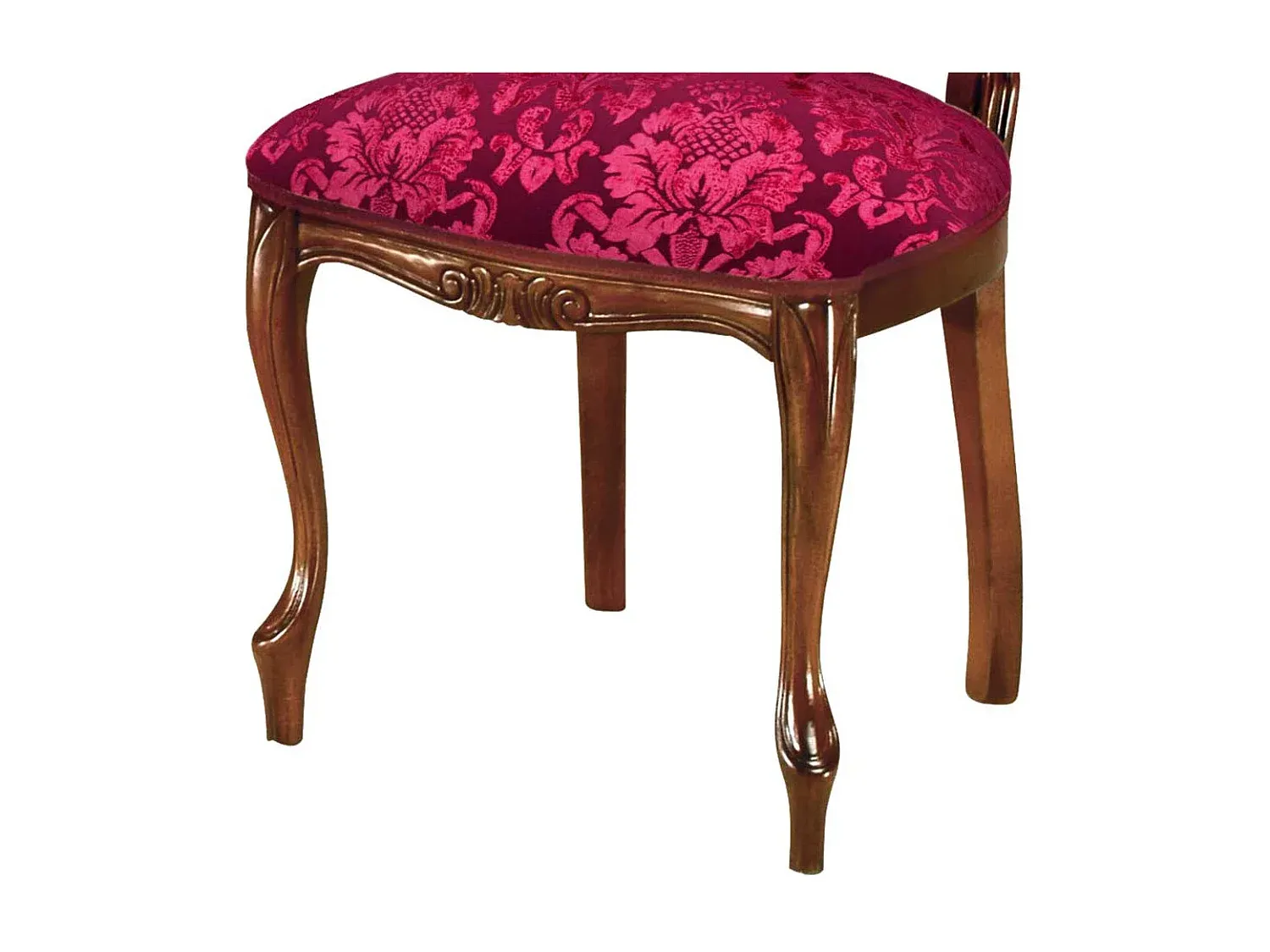 Esszimmerstuhl im klassischen Barockdesign mit Verzierungsmuster