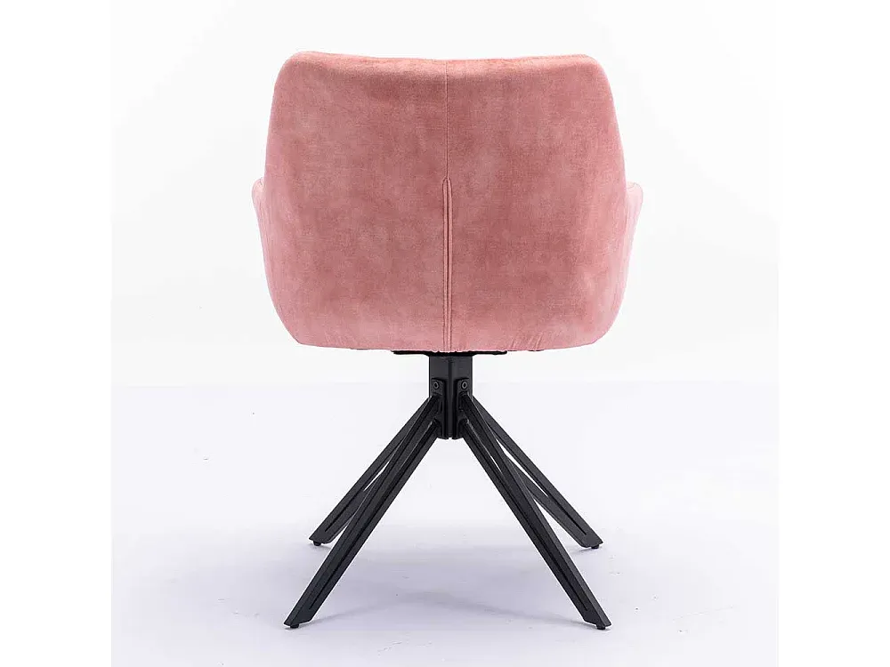 Stilvolle Samt-Armlehner im 2er Set, Rosa und Schwarz