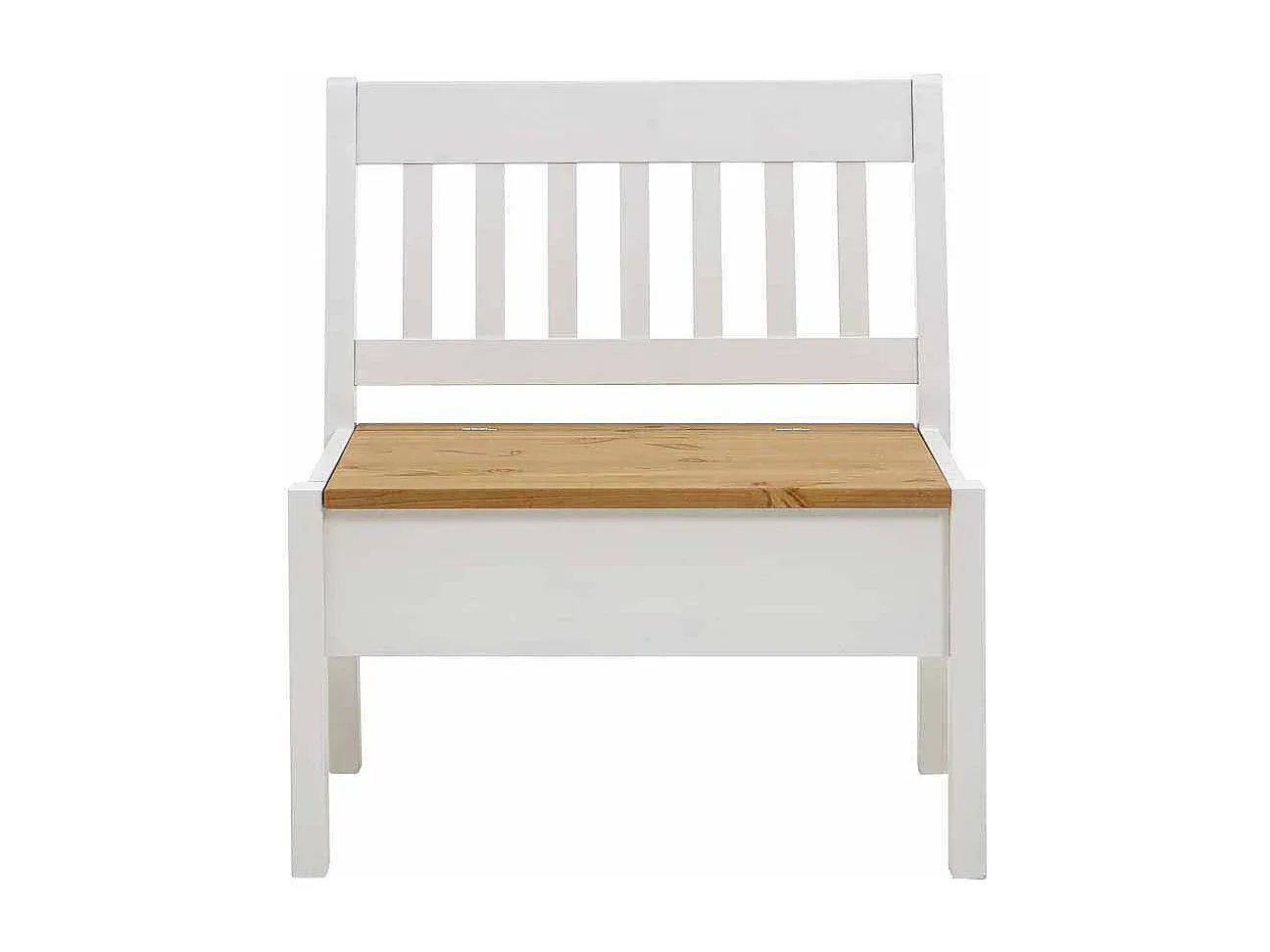 Massive Kiefernholzbank mit Stauraum