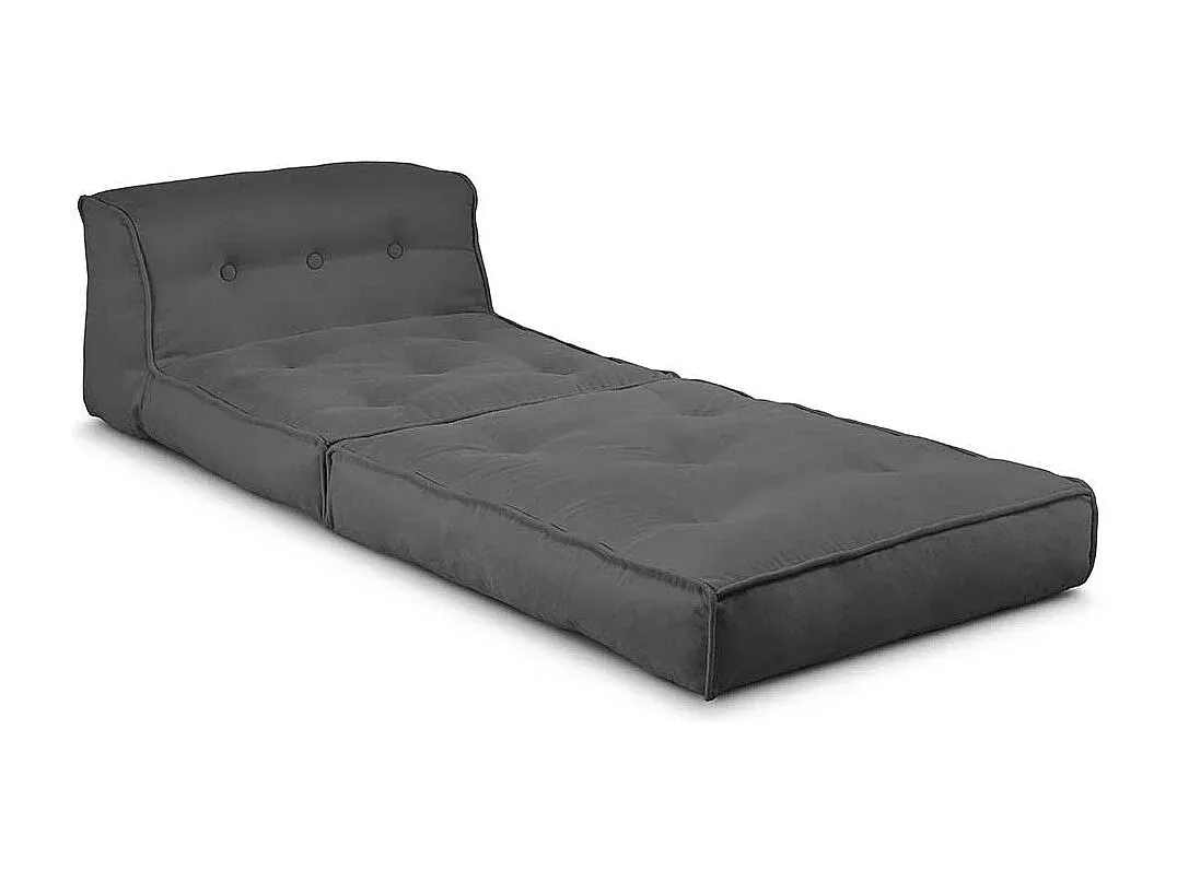 Bequemer Klappschlafsessel aus Stoff in Anthrazit