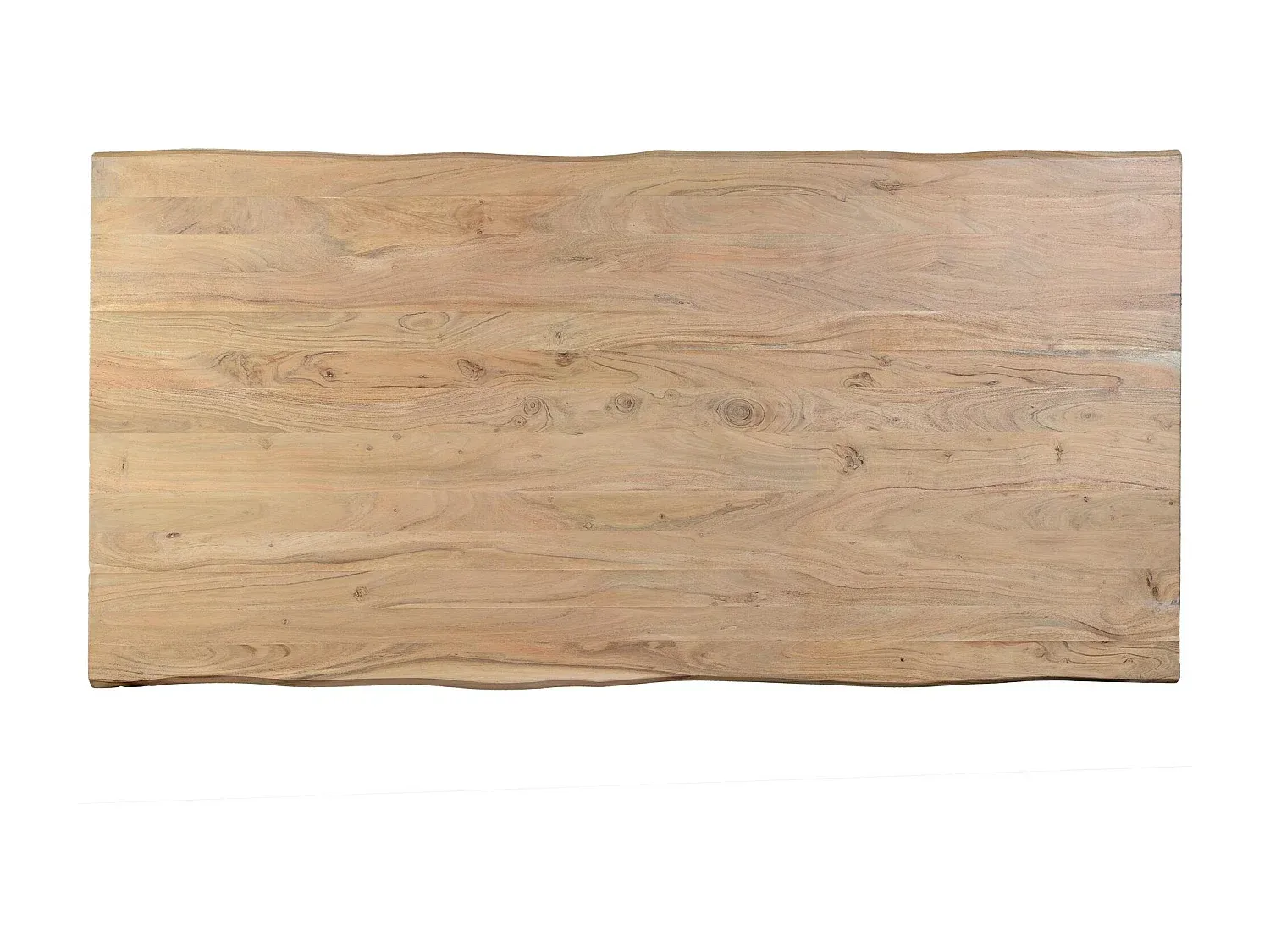 Esstisch aus Akazienholz mit schwarzen Metallbeinen, mehrfarbig, 76 x 90 x 160