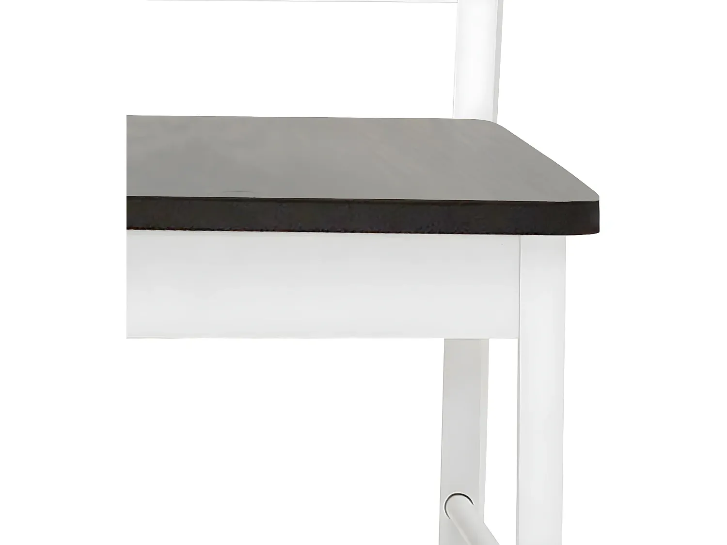 Eleganter Stuhl im 2er-Set, weißer Eichensitz