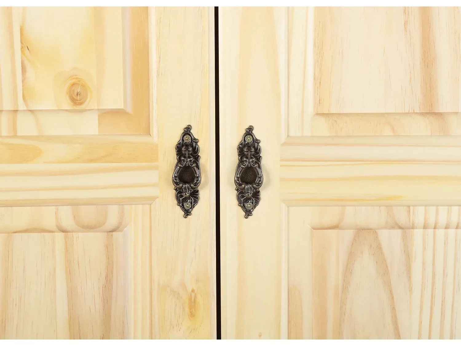 Moderner Kleiderschrank mit 2 Türen in Naturholz-Optik