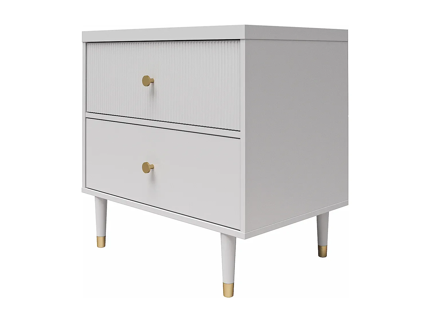 Moderner Grauer Nachttisch aus MDF