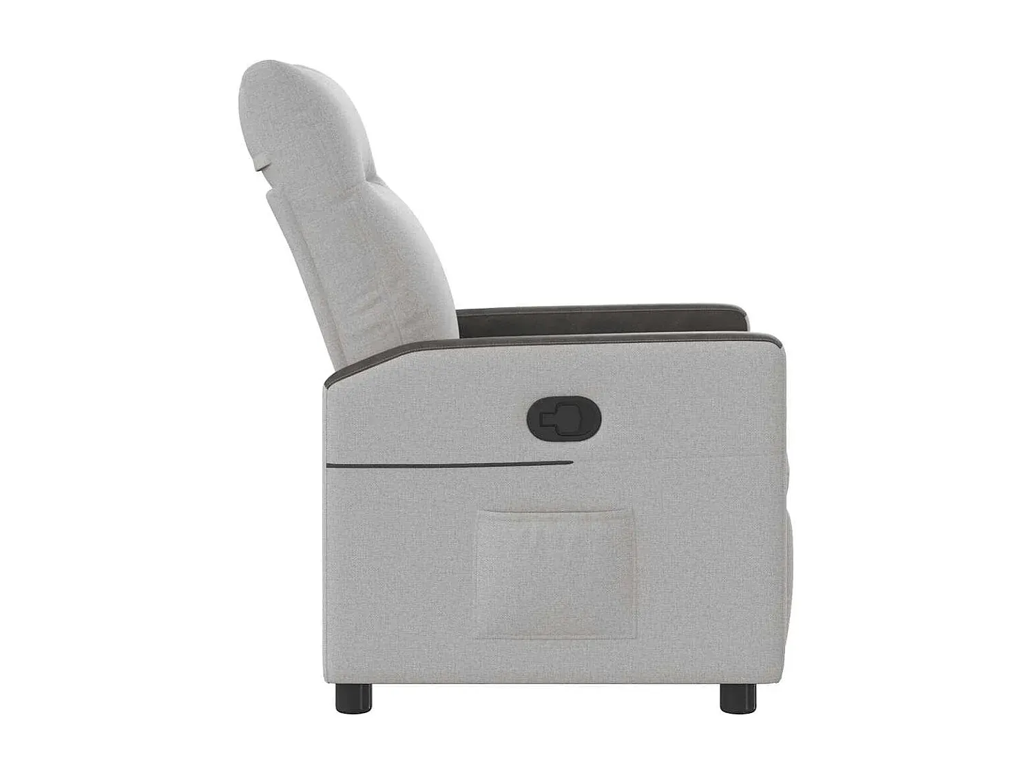 Bequemer Loungesessel für Wohnzimmer in Wolkengrau