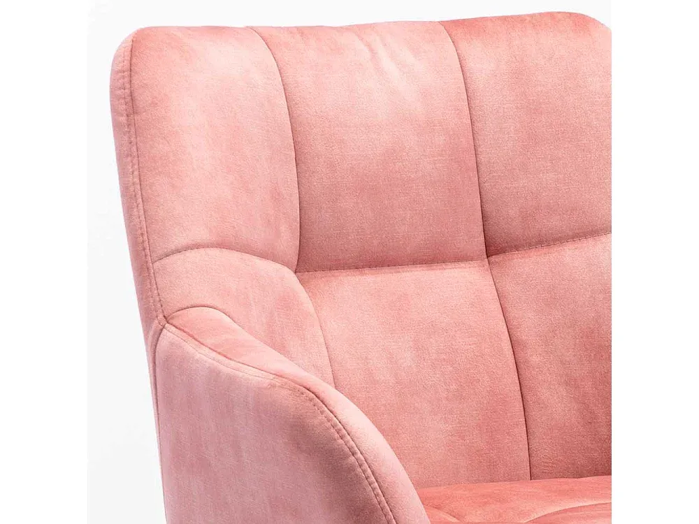 Stilvolle Samt-Armlehner im 2er Set, Rosa und Schwarz