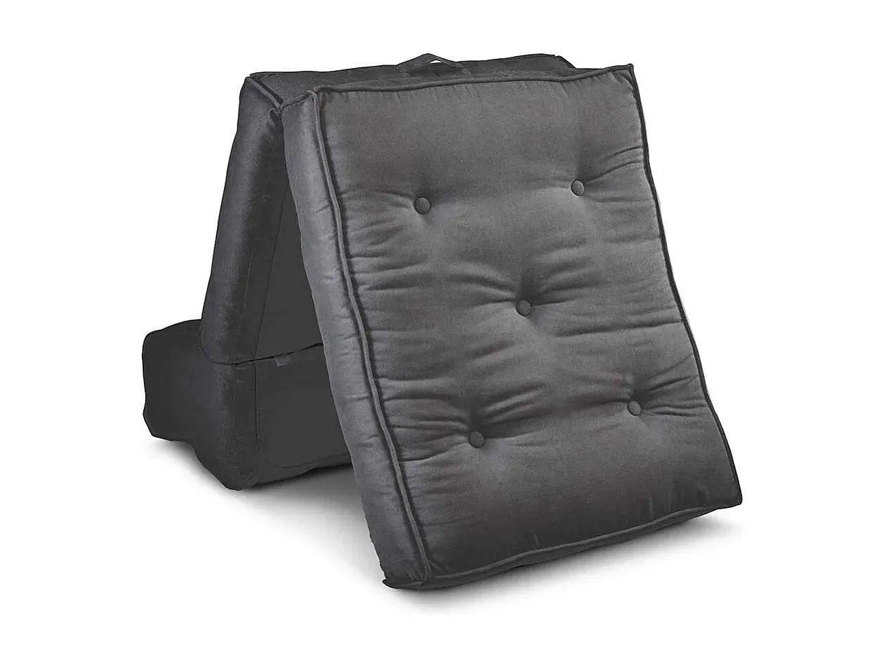 Bequemer Klappschlafsessel aus Stoff in Anthrazit