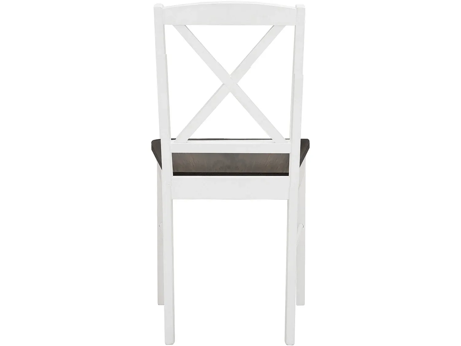 Eleganter Stuhl im 2er-Set, weißer Eichensitz