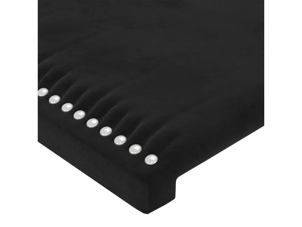 Schwarzes Samtkopfteil mit Ohren 93x23x78/88 cm
