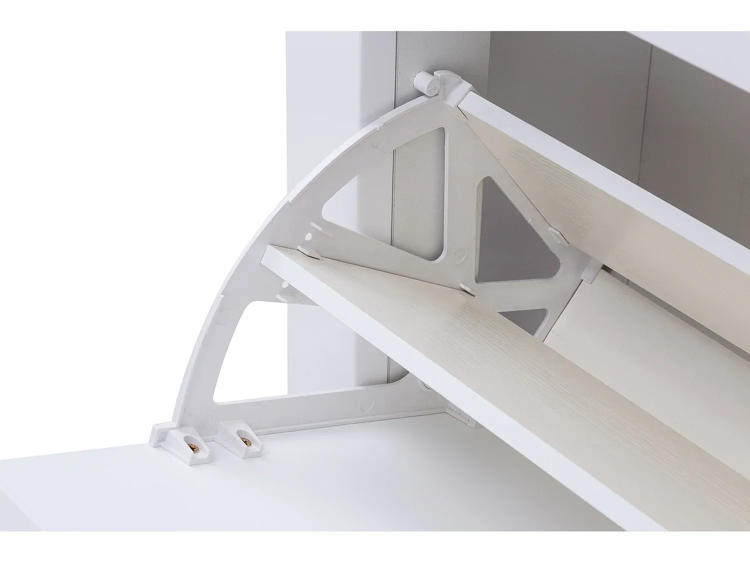 Moderner Schuhschrank mit Türen und viel Stauraum, Weiß