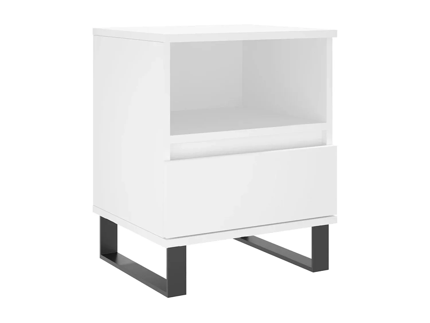 Moderne Nachttische Set Weiß 40x35x50 cm Holzoptik