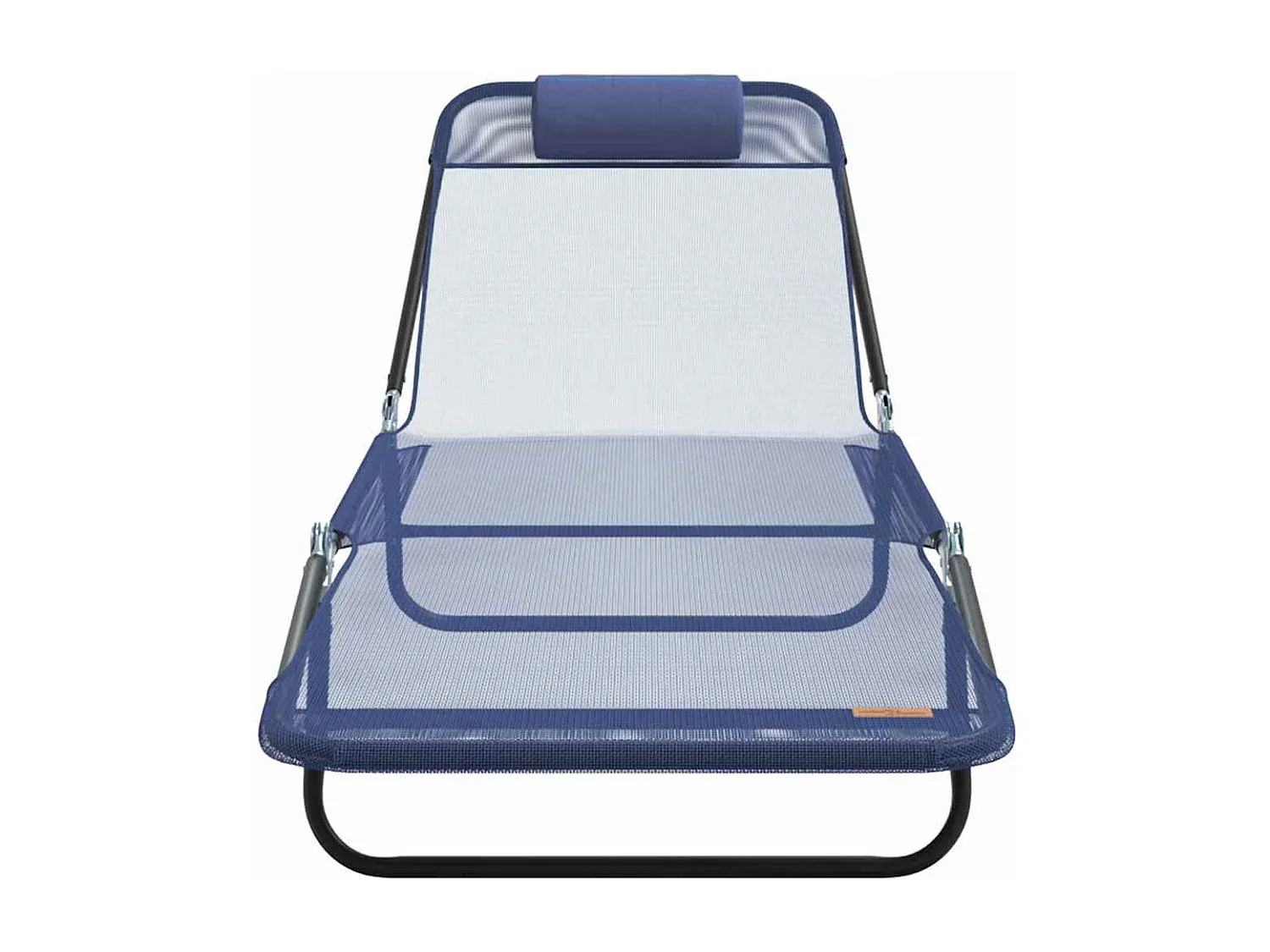 Verstellbare Strandliege in Marineblau, Set aus 2