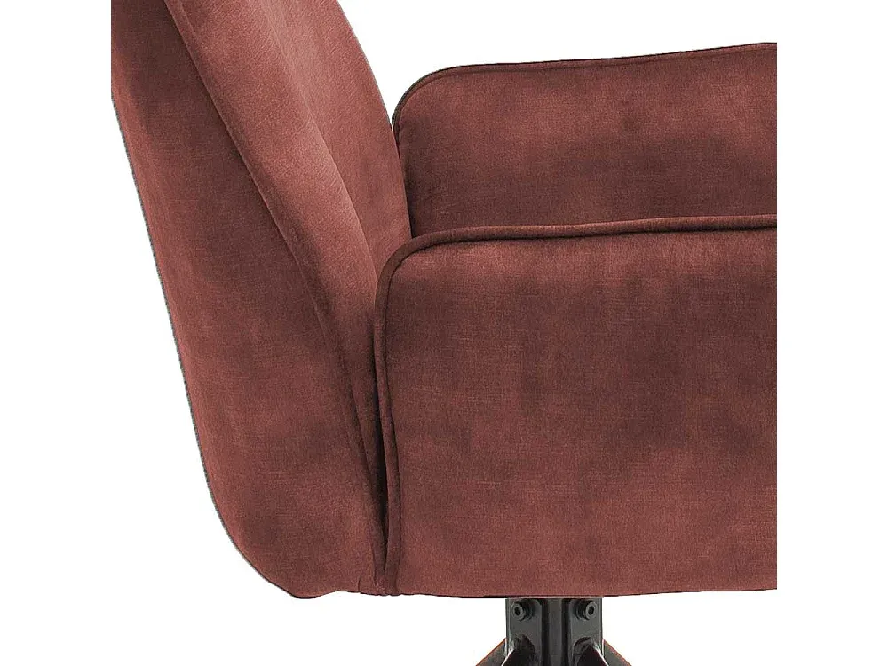 Verstellbare Esszimmerstühle in Rostfarben mit Schwarzem Gestell