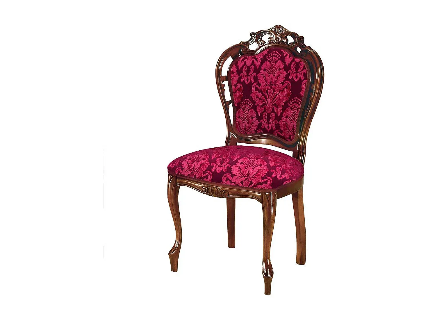 Esszimmerstuhl im klassischen Barockdesign mit Verzierungsmuster