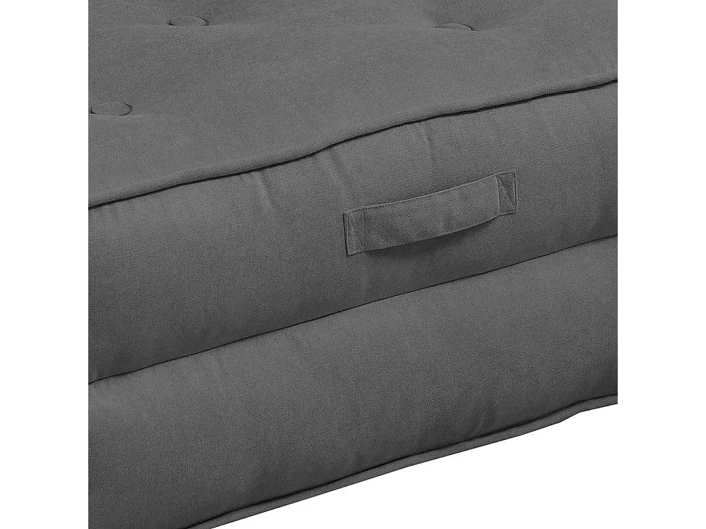 Bequemer Klappschlafsessel aus Stoff in Anthrazit