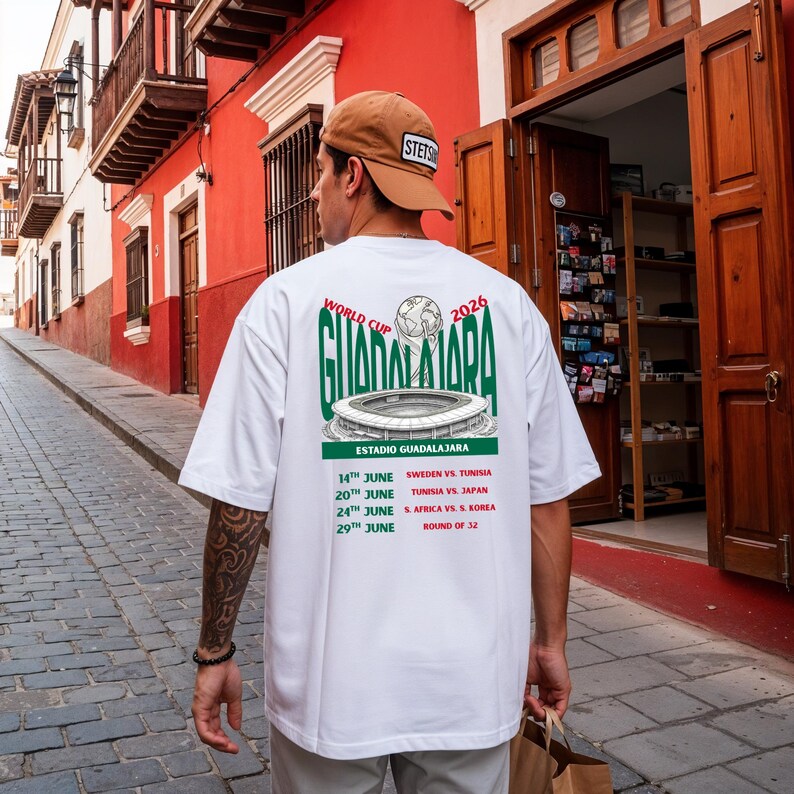 WORLD CUP 2026 GUADALAJARA MINIMAL T-SHIRT - Vintage Washed Apparel by VanceMade