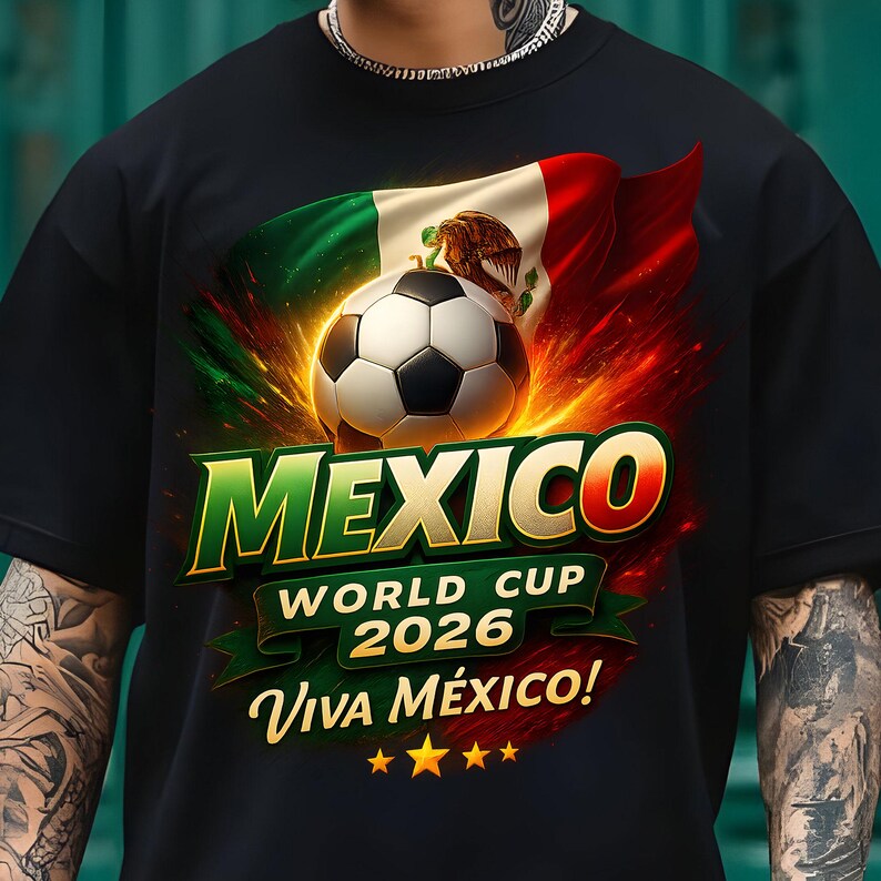 MEXICO 2026 WORLD CUP VIVA MEXICO T-SHIRT - Vintage Washed Apparel by VanceMade