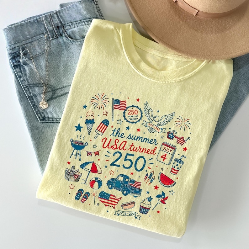 Vintage USA 250 Summer Holiday Graphic T-Shirt