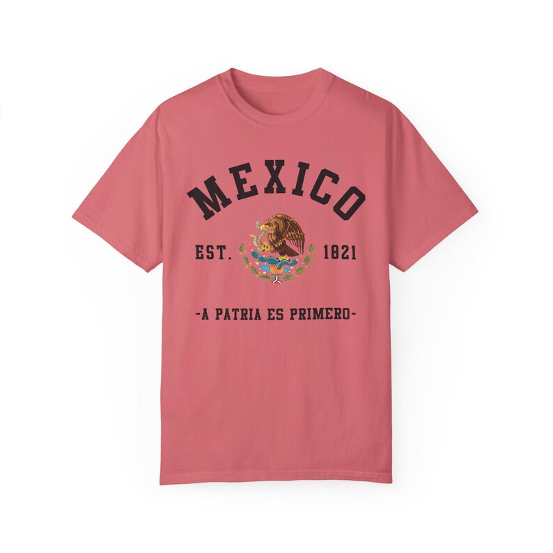 MEXICO 1821 VINTAGE COAT OF ARMS T-SHIRT - Vintage Washed Apparel by VanceMade
