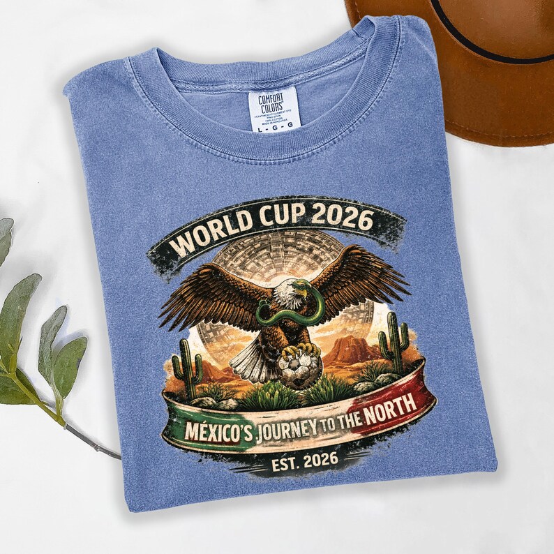 MEXICO WORLD CUP 2026 EAGLE GRAPHIC T-SHIRT - Vintage Washed Apparel by VanceMade