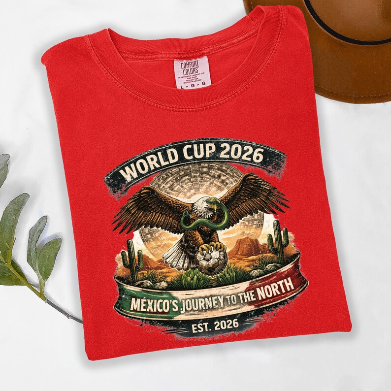 MEXICO WORLD CUP 2026 EAGLE GRAPHIC T-SHIRT - Vintage Washed Apparel by VanceMade