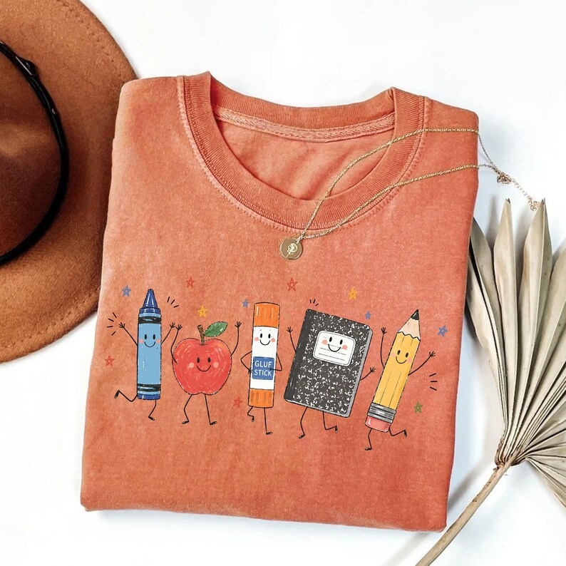 Cute School Supply Cartoon Classic T-Shirt