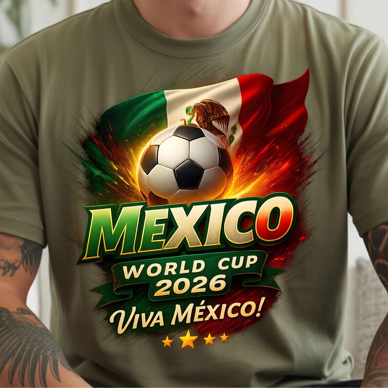 MEXICO 2026 WORLD CUP VIVA MEXICO T-SHIRT - Vintage Washed Apparel by VanceMade